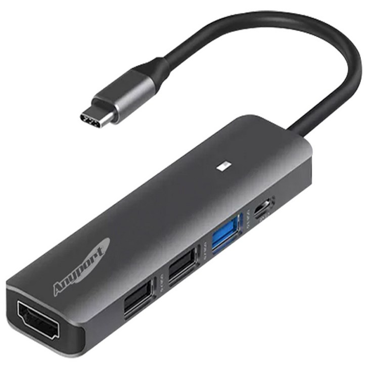 애니포트 5포트 C타입 맥북 삼성 덱스 미러링 멀티포트 USB 허브 APTC51PH