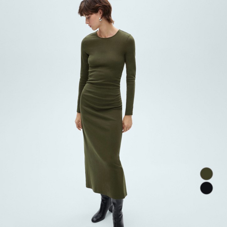 MANGO 여성용 바실라 롱 드레스 87090417