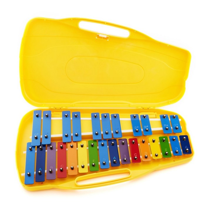 초등학교 공명 실로폰 27키 박스형, 1개, 옐로우, 27판