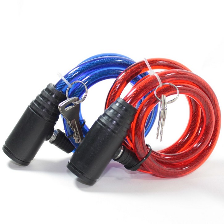 자전거자물쇠 튼튼한 와이어락 자전거자물쇠 자전거열쇠 잠금장치 도난방지 스프링와이어