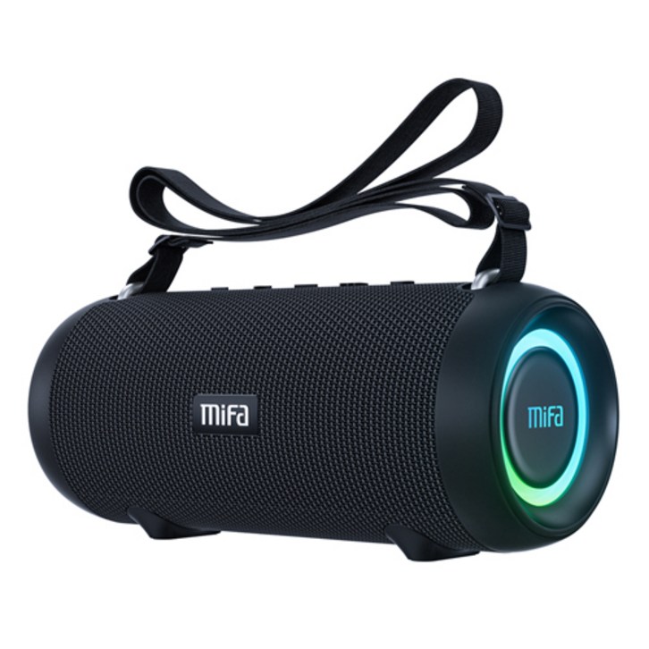 mifa A90 캠핑용 블루투스 스피커 IPX8 방수 LED 무드등 60W, mifa A90, 검은 색 - 쇼핑뉴스