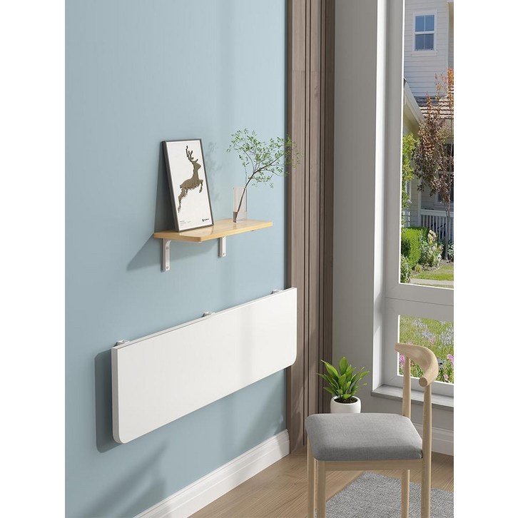 좁은 부엌의 마법 접이식 벽걸이테이블 무타공 1인용 식탁