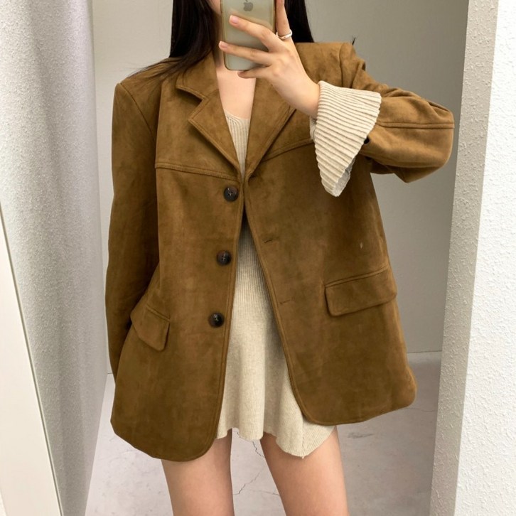 HAAGSHOP 드뮤어 스웨이드자켓