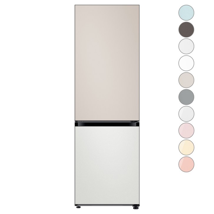 [색상선택형] 삼성전자 비스포크 2도어 키친핏 냉장고 333L 방문설치