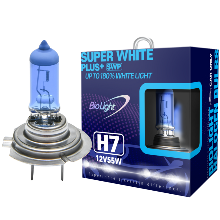 차량용 할로겐 램프 슈퍼 화이트 플러스 H7 1 Set, 2개입, SUPER WHITE PLUS