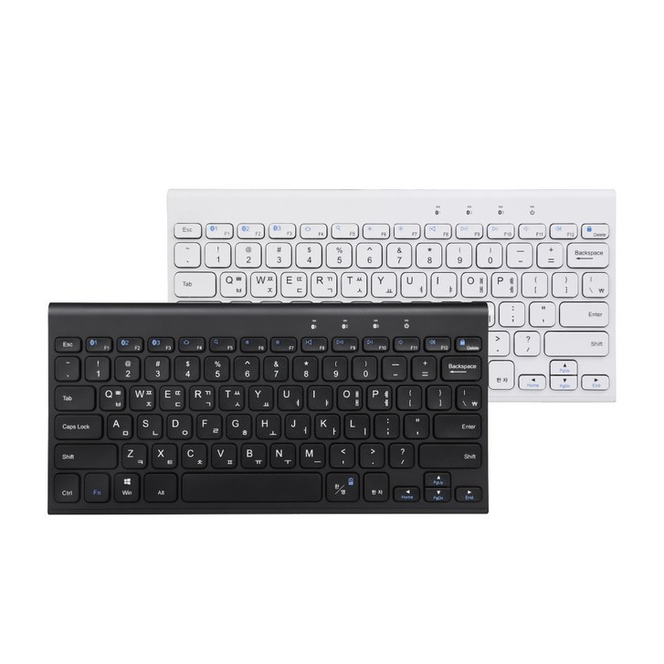 트렌잇 슬림 무선 블루투스 키보드 JTK-106, 화이트, JTK-106, 텐키리스