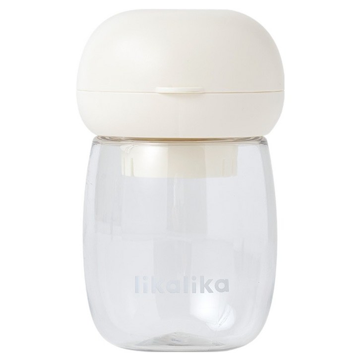 리카리카 반려동물 휴대용 원터치 산책 물통, 화이트, 1개