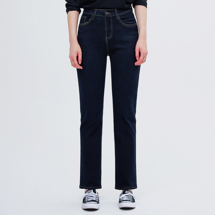 바디플레이 여성용 ARUA 반하이웨이스트 일자핏 생지 데님팬츠 J5509