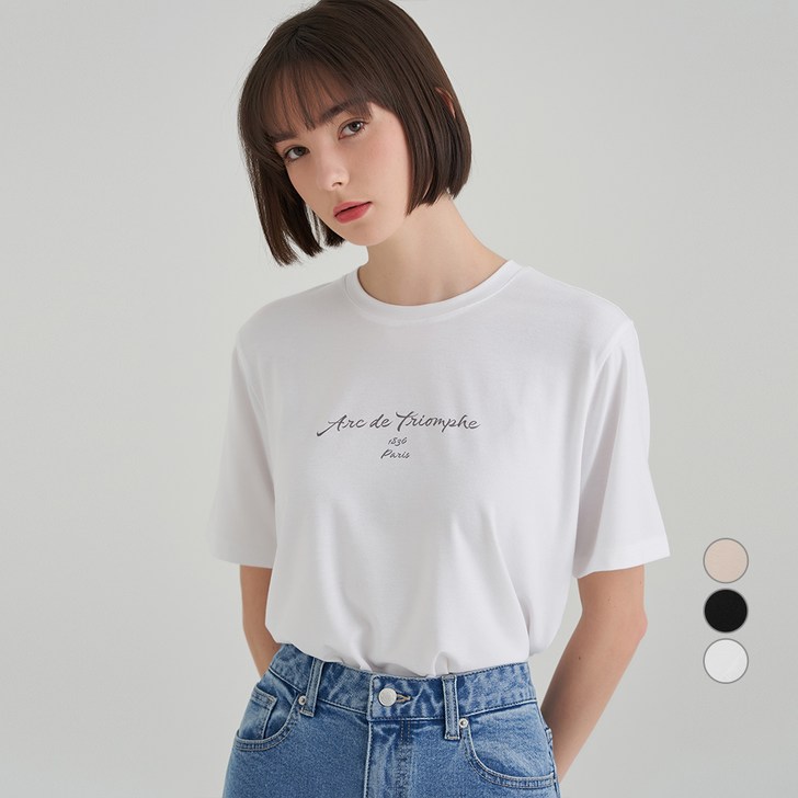 ELLE PARIS 찰랑 레이온 프린팅 반팔 티셔츠 ELLE PARIS 찰랑 레이온 프린팅 반팔 티셔츠