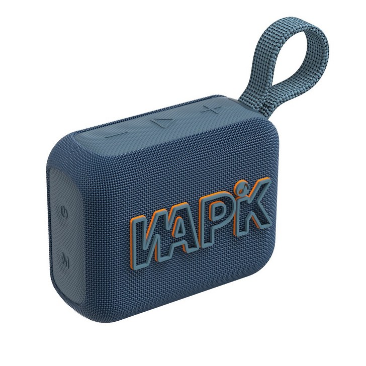 WAPik 휴대용 블루투스 스피커 스테레오 야외 캠핑 미니스피커, 블루, AERO5