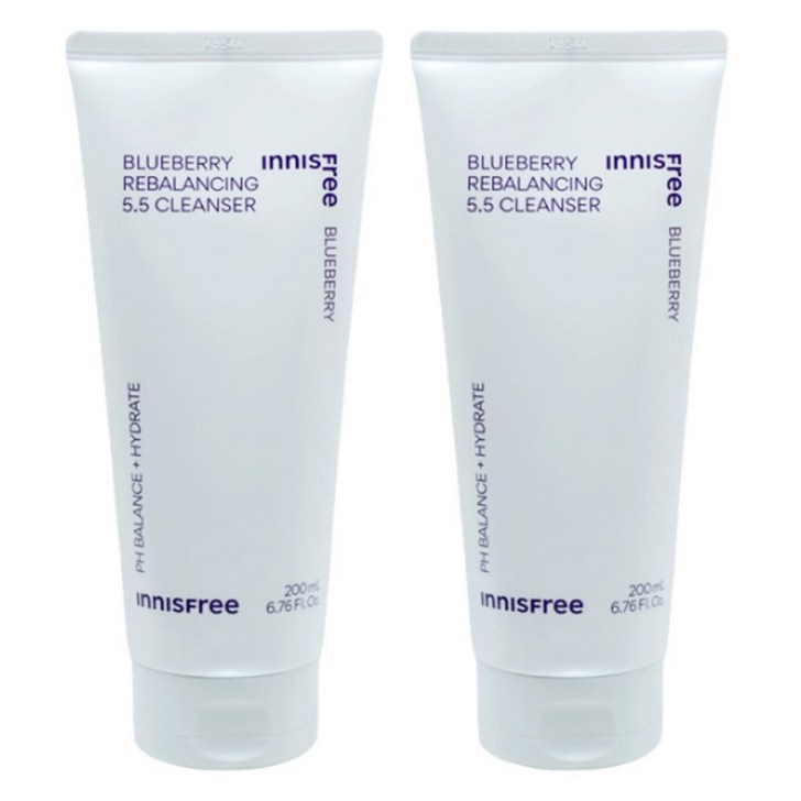 2개 이니스프리 블루베리 리밸런싱 5.5 클렌저 대용량 200ml, 200ml, 1개