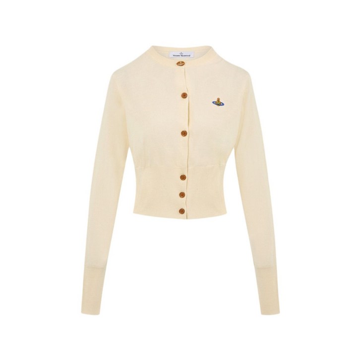 비비안웨스트우드 비아 버튼 크롭 가디건
