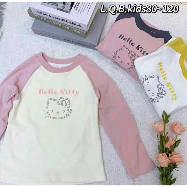 남아여아 키즈 긴팔 라운드기모티셔츠