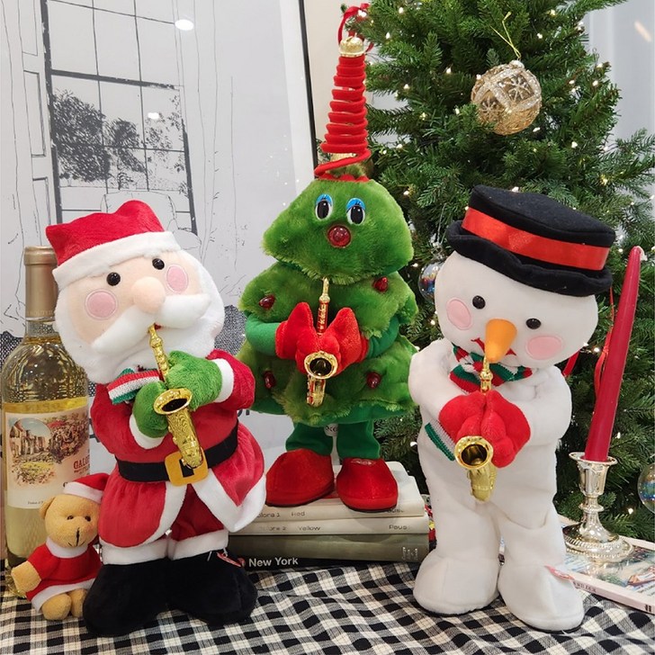 KC인증획득 크리스마스 춤추는 댄싱 트리 움직이는 인형, 1개