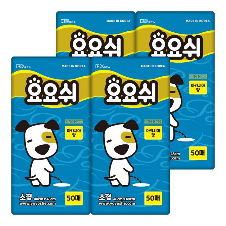 요요쉬 배변패드 소형 40X48cm 스카이 아카시아향 50매