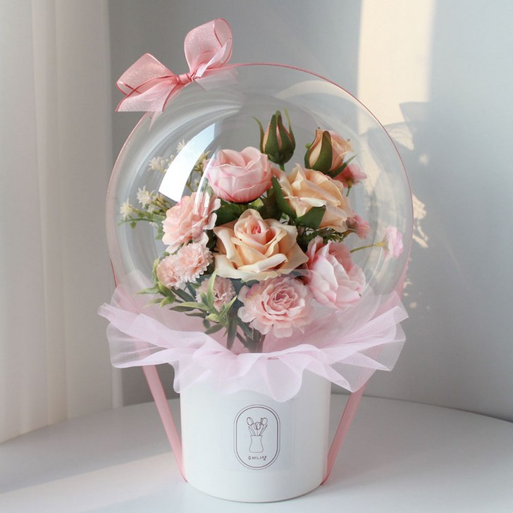 수비니샵 꽃풍선 레터링풍선 풍선꽃다발 용돈박스 이벤트 기념일 졸업 환갑 칠순 어버이날 카네이션, 1개