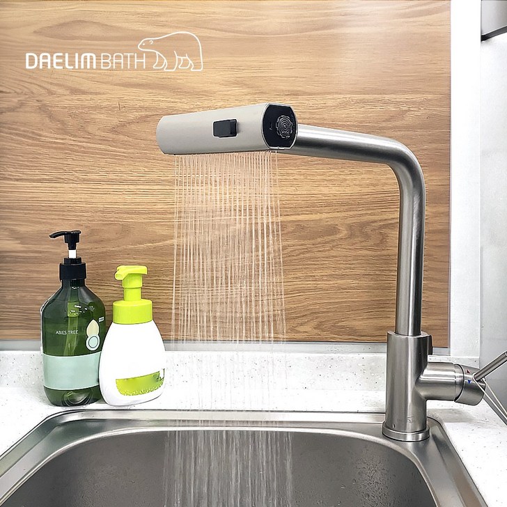 대림바스 와이드 폭포수수전 무광싱크대수도꼭지 DLK2115SN