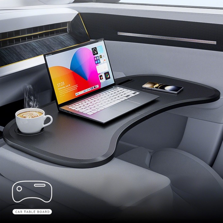 Bornoon 차량용 폴딩 노트북 테이블, 블랙, 1개