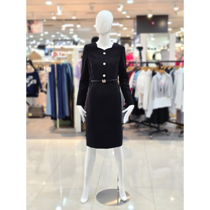 행복한백화점꼼빠니아벨트 포인트 블랙 원피스 CADS2WOP020