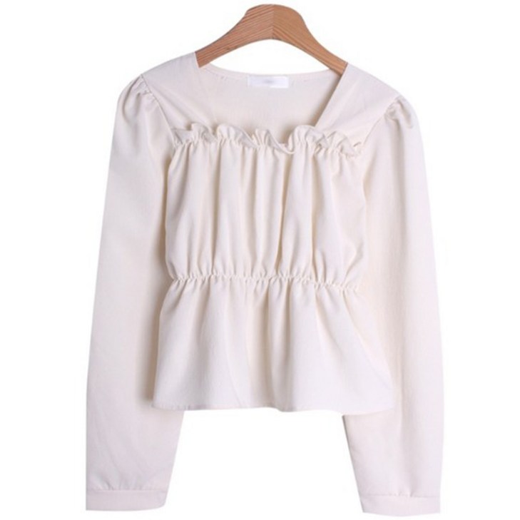 블리아 퍼프 셔링 러블리 크롭 블라우스 cpbl4922k2c