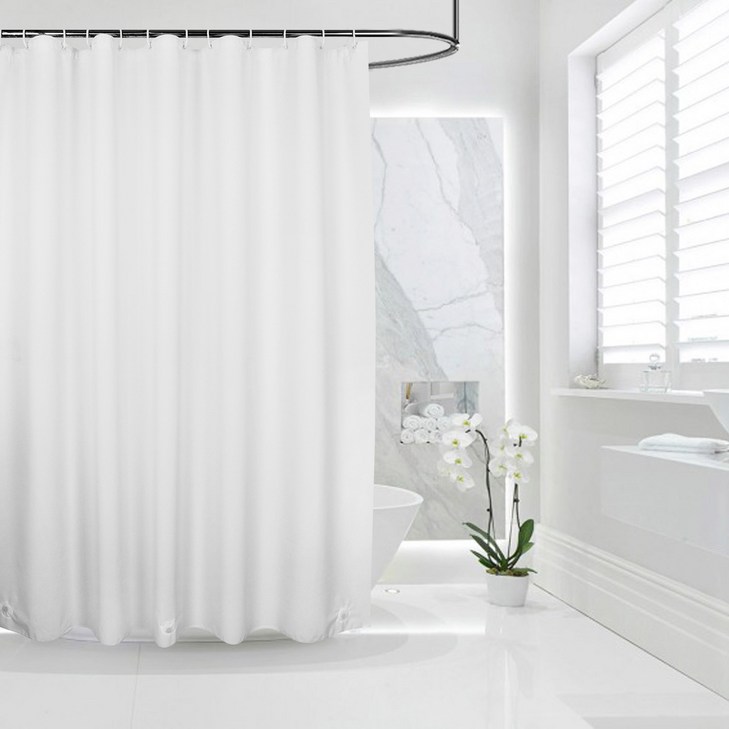 메종벨 반투명 샤워 커튼  커튼링 12p 세트