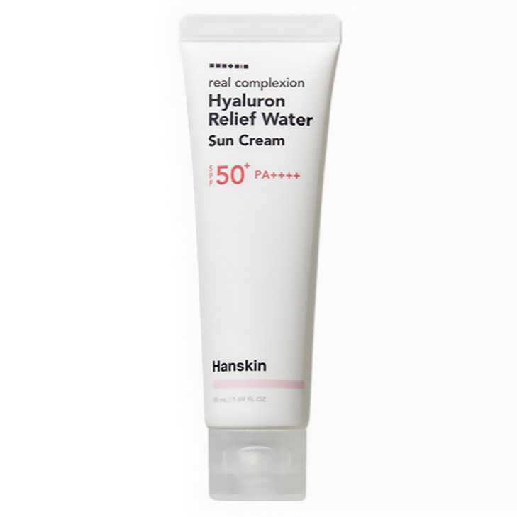 한스킨 리얼컴플렉션 히알루론 릴리프 워터 선크림 SPF50 PA, 50ml, 1개