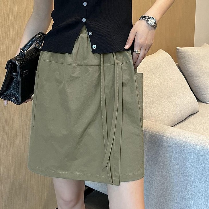 여성용 A라인 밴딩 5부 치마바지