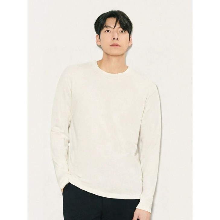 파렌하이트 아이보리 솔리드베이직 캐시미어 니트 FFUCX8501