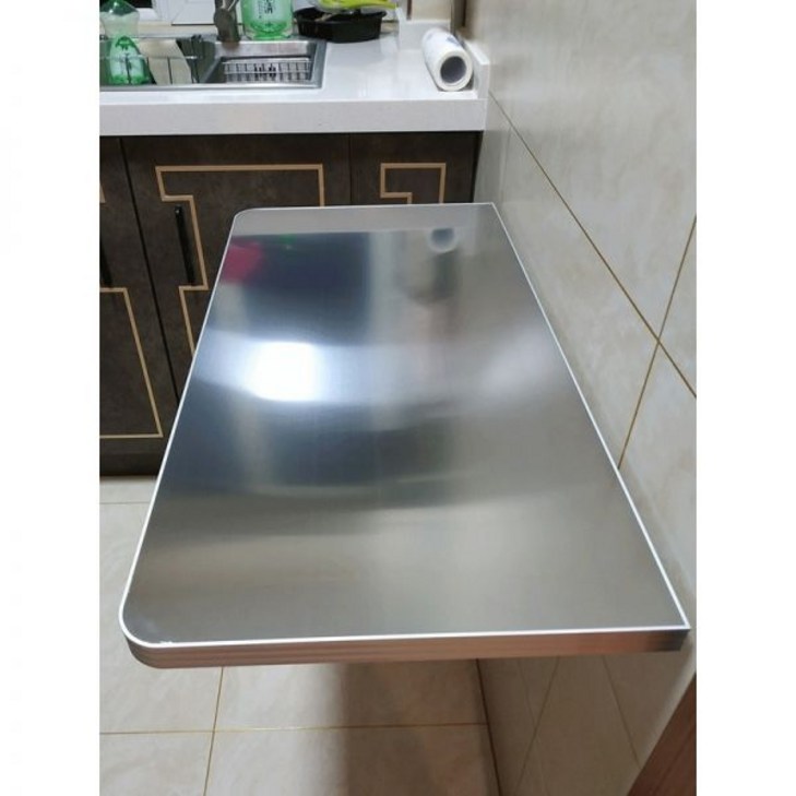 접이식테이블 벽테이블 원룸 공간활용 벽걸이 접이식 테이블 스테인레스 스틸 식탁 주방 탁자 면타공 간이 야채 절단