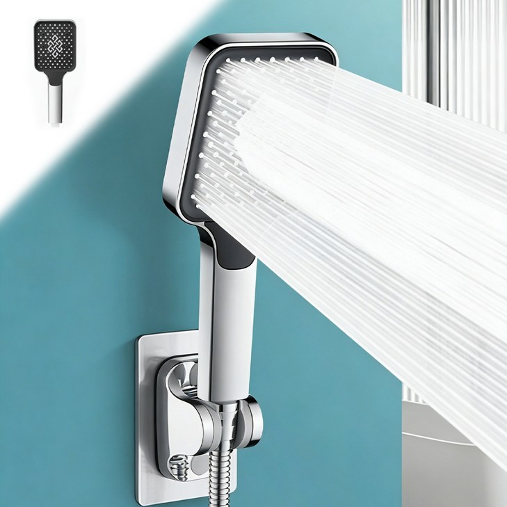 대형 4단 증압 샤워기 헤드