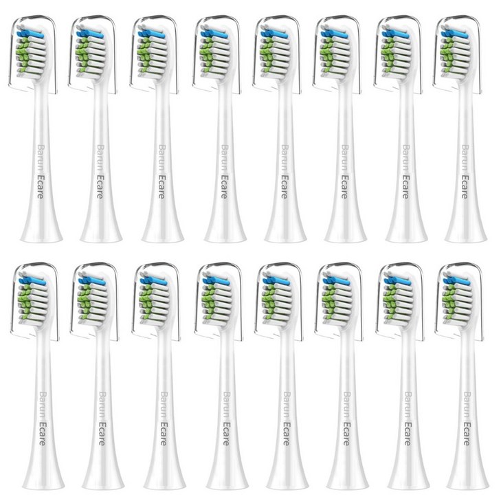 바른이케어 필립스 전동칫솔 호환용 전동 칫솔모 다이아몬드 HX6064P, HX6064DM, 16개입