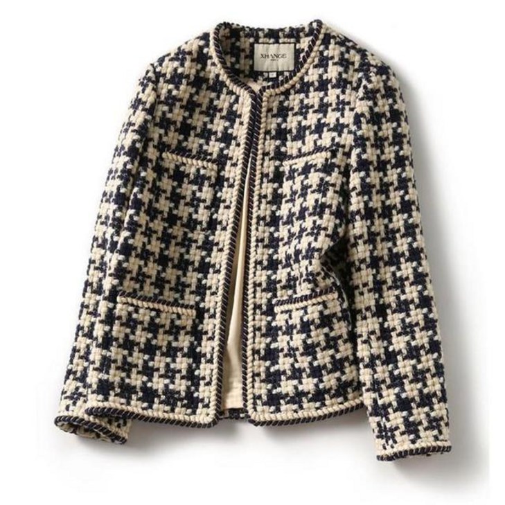 듀엘트위드자켓 신제품 고품질 여성 스타일 트위드 숏 재킷 2021 가을 우아한 패션 코트 탑