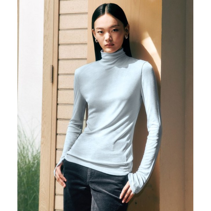 더엣지 THEATG 25FW 메리노울혼방 시어 니트 스카이블루 20702669282 362227