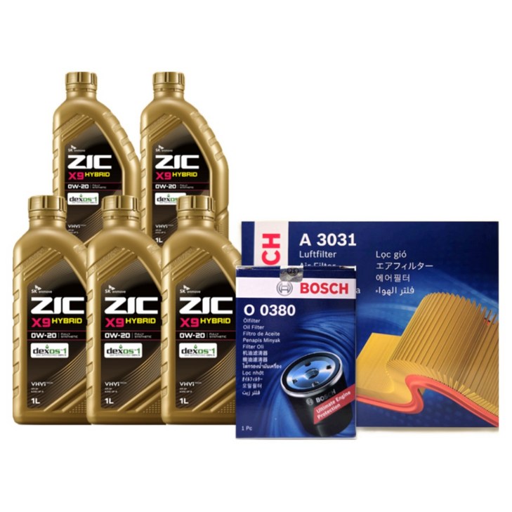 더 뉴 쏘렌토 하이브리드 MQ4 1.6 가솔린 엔진오일세트 ZIC X9 HYBRID 0W20
