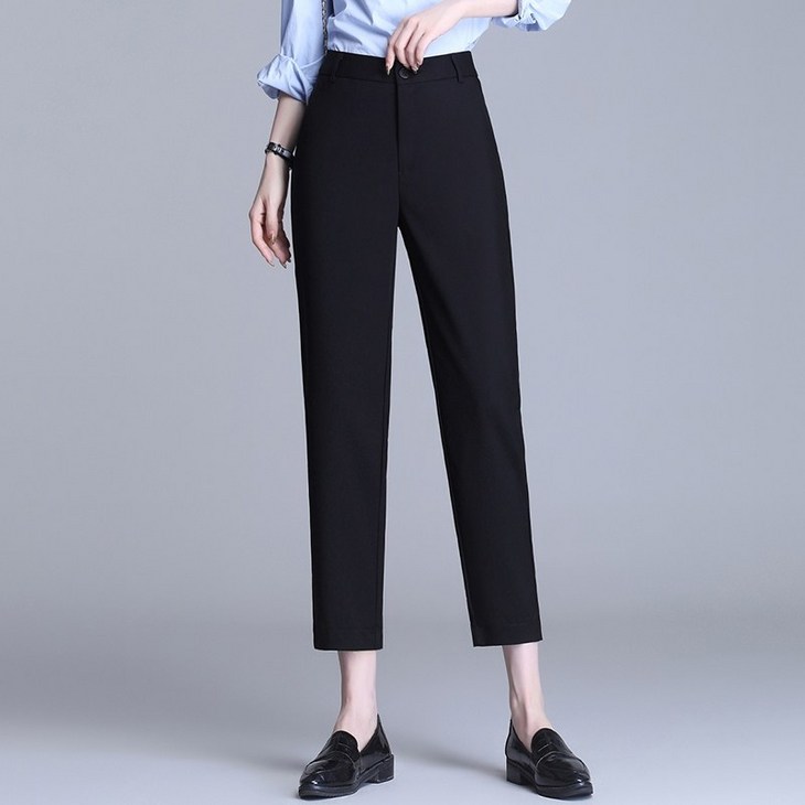 춘게엘 S5XL 여성 빅사이즈 사계절 정장바지 9부 스판바지 편한팬츠 dng012214