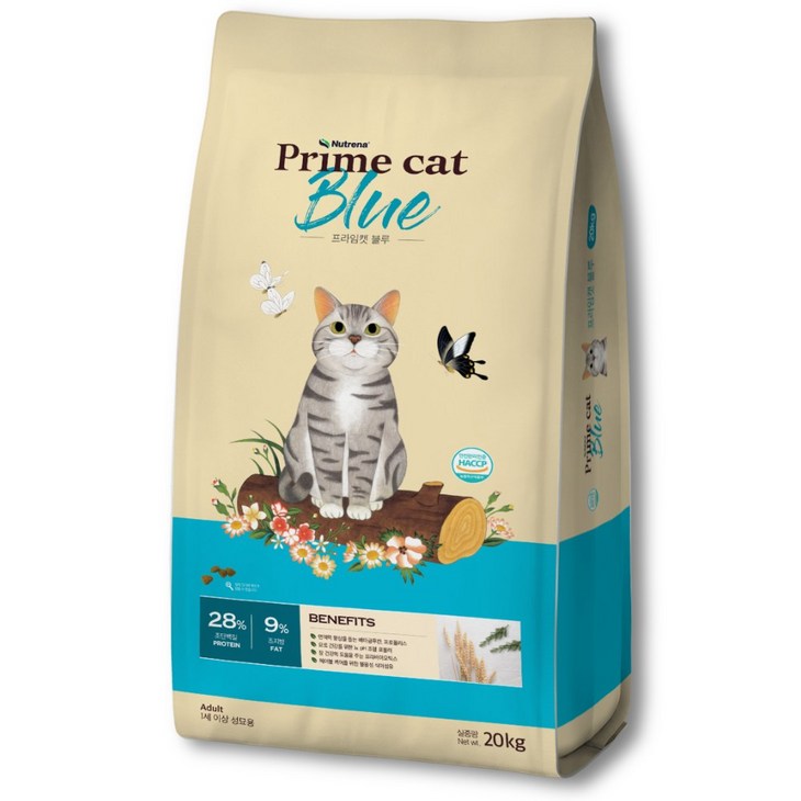 뉴트리나 프라임캣 블루 20kg 고양이사료 대용량 대포장 길냥이밥 길고양이 전연령