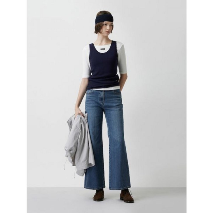 ZOOC 세미와이드 부츠컷 데님 팬츠 BLZ254PSA407