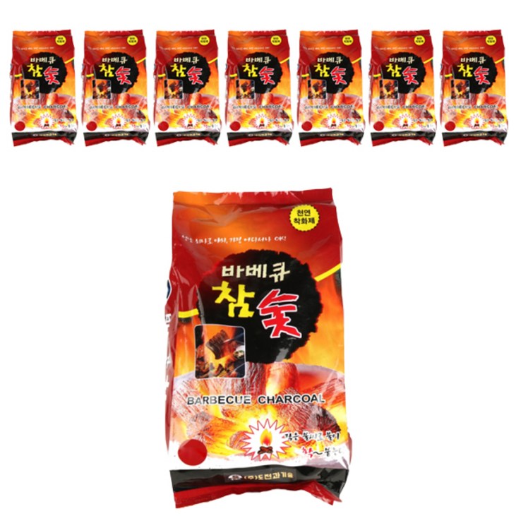 숯깨비 바베큐참숯 블랙콜, 8개, 650g 숯깨비 바베큐참숯 블랙콜, 8개, 650g