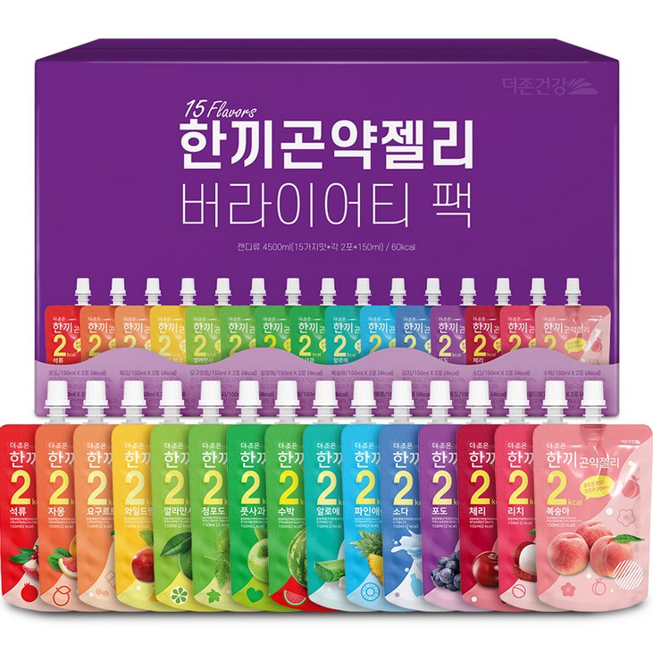 더존건강 한끼 곤약젤리 버라이어티 팩 150ml x 15종 x 2p 세트