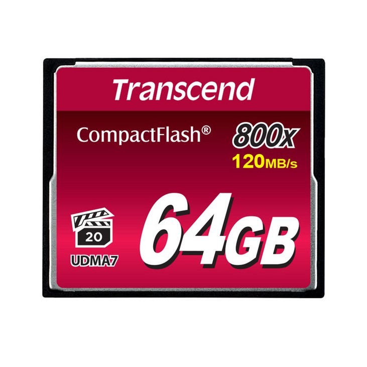 트랜센드 CF 64GB 800X 메모리카드800배속UDMA7, 단품