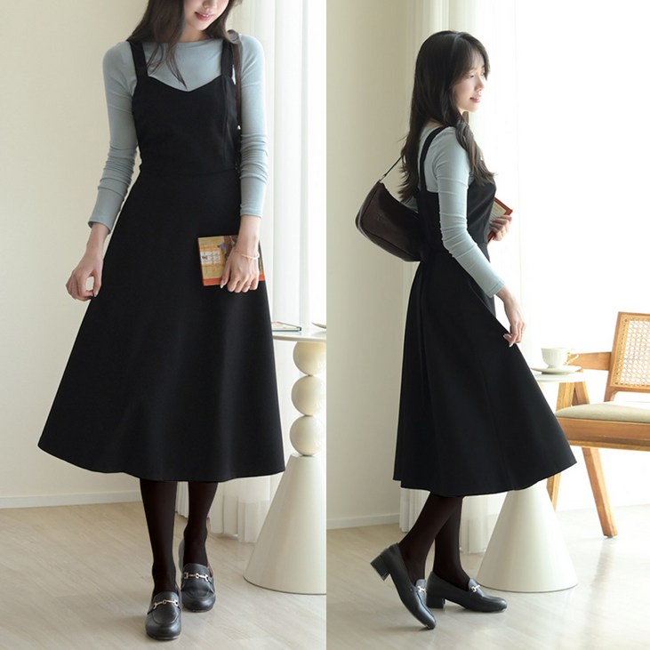 데일리앤 클리치 봄 가을 플레어 나시 뷔스티에 원피스 하객룩 데일리앤 클리치 봄 가을 플레어 나시 뷔스티에 원피스 하객룩