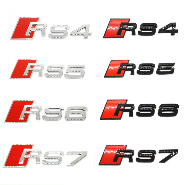 아우디 RS4 RS5 RS6 RS7 크롬 검정 트렁크 엠블럼 래터링 아우디용품