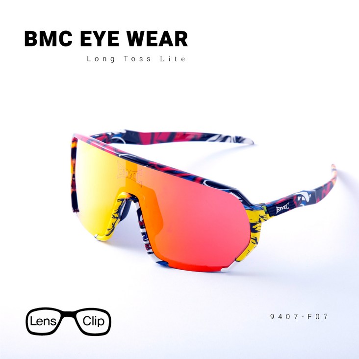 bmc 비엠씨 BMC 신형 고글 선글라스 롱토스라이트 9407-F07 워터프린트프레임 레드미러렌즈