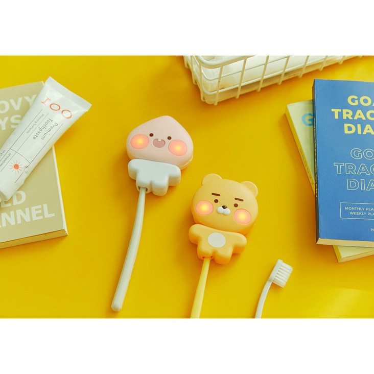 카카오프렌즈 볼 발그레 칫솔살균기리틀라이언 리틀어피치 휴대용 살균기
