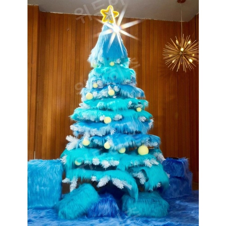 크리스마스 트리 카페 트리 바 숍 장식 트리 120 150 180 200, 블루 크리스마스 트리 1.8미터