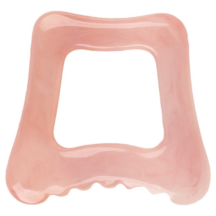 엘로템즈 바디 페이스 마사지 괄사, 핑크, 1개