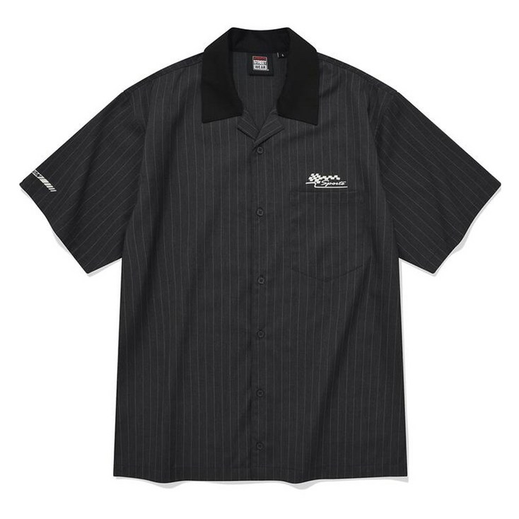 비전스트릿웨어 Stripe Open Collar Shirt VS2402SS02 비전스트릿웨어 Stripe Open Collar Shirt VS2402SS02