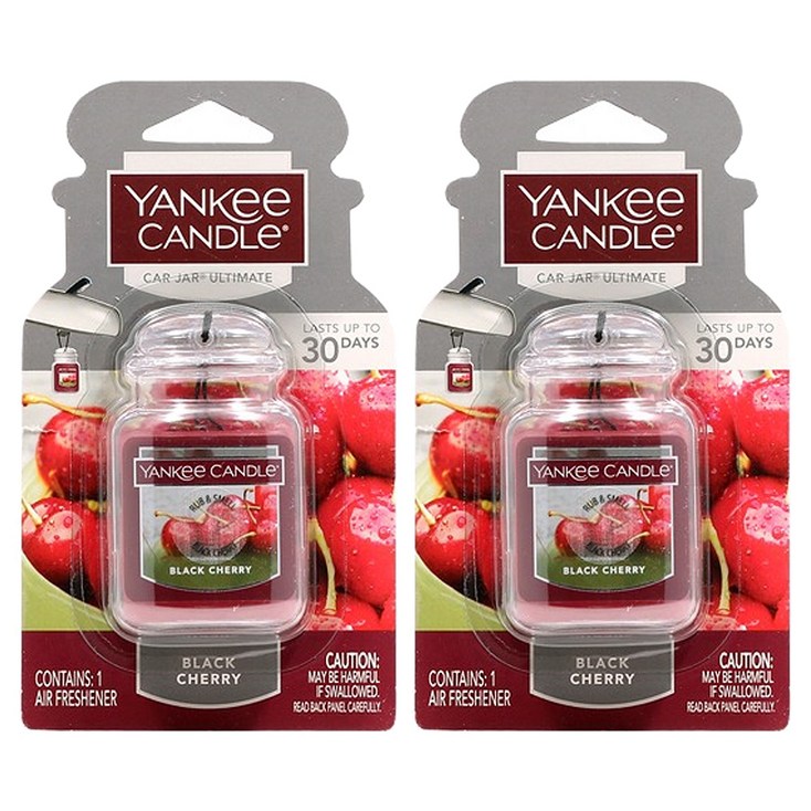 양키캔들 카자 얼티메이트 차량용 방향제, 2개, 블랙체리