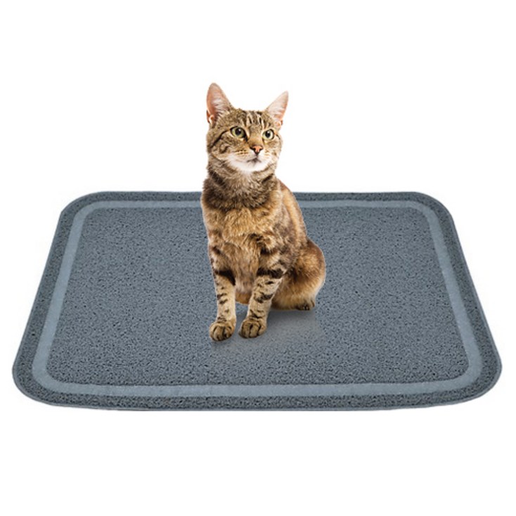 고양이 모래매트 사막화방지 발매트 고양이 화장실매트 미끄럼방지 대형사이즈 L(60X90cm), 상세정보 참고, 60 x 90, 단일상품