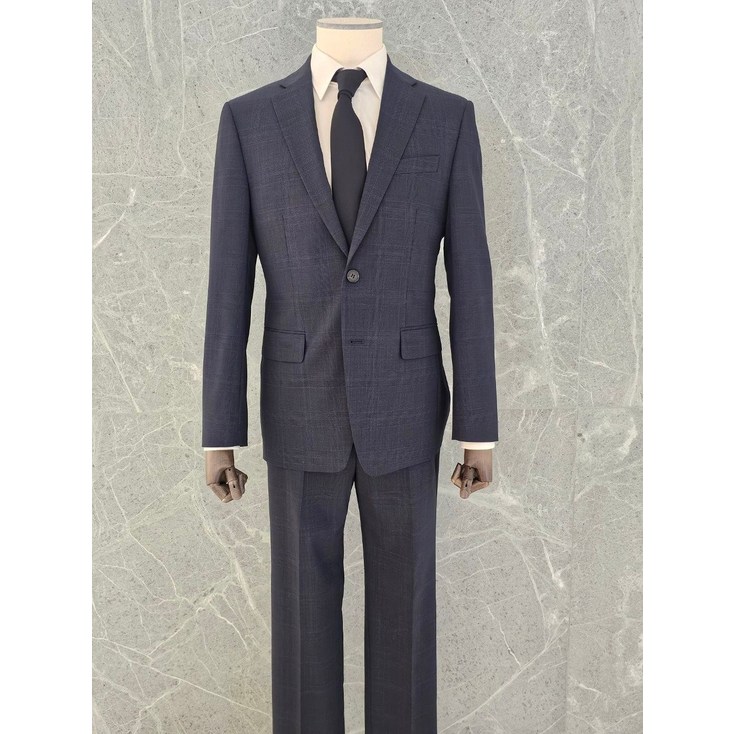 지이크 프리미엄 25 SS신상품 투톤 글렌체크 네이비 스판정장PKJAD2029 1561233